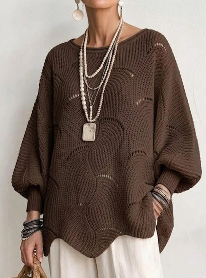 VAUTRO | Pull ajouré en maille avec motif ondulé