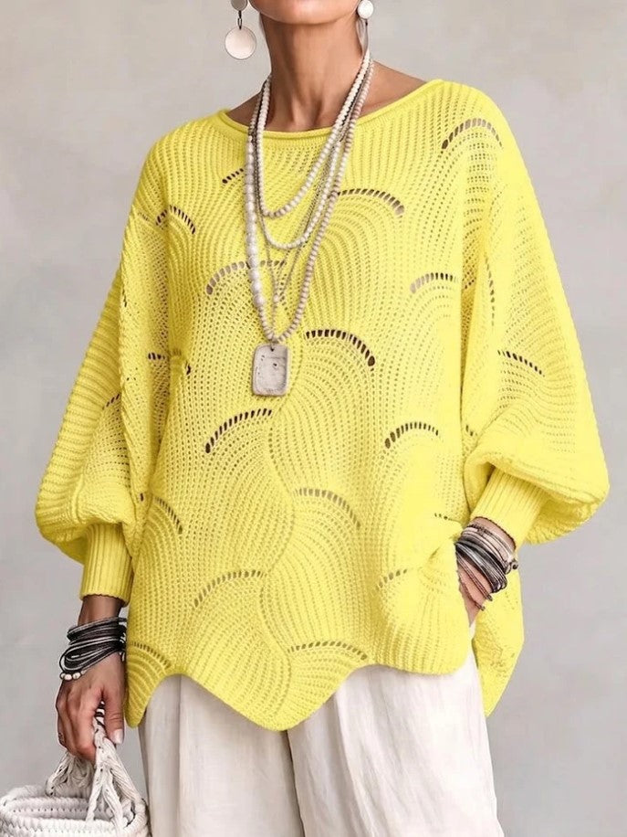 VAUTRO | Pull ajouré en maille avec motif ondulé
