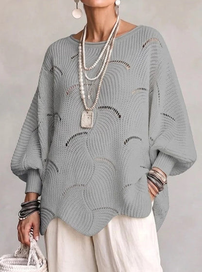 VAUTRO | Pull ajouré en maille avec motif ondulé