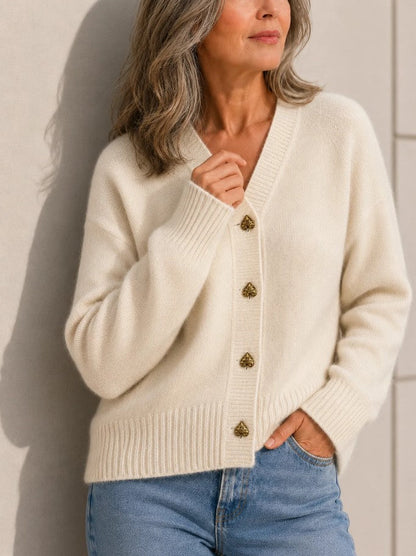 Cardigan a boutons en maille