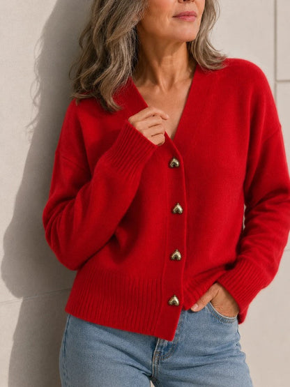 Cardigan a boutons en maille