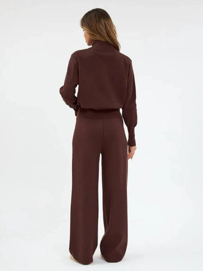 ALBA | Pantalon large, veste zippée.