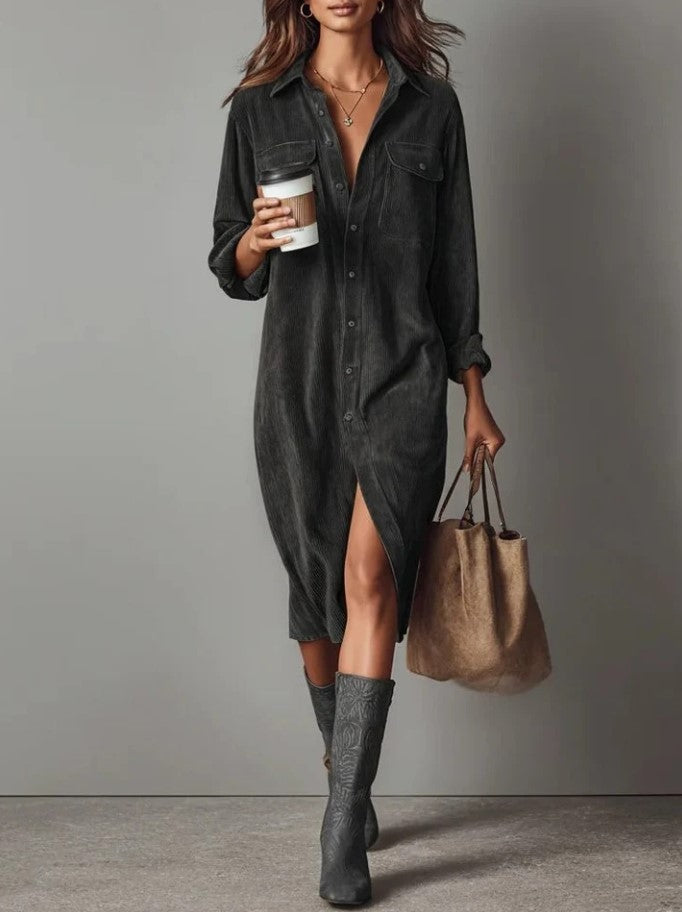 LOVA | Robe chemise velours