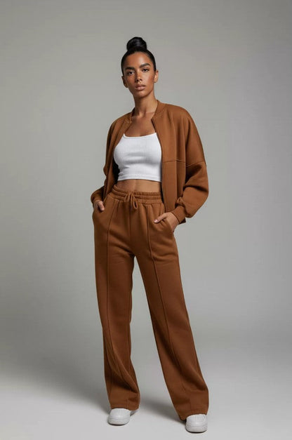 CAMILLE | Ensemble bomber & jogger chic