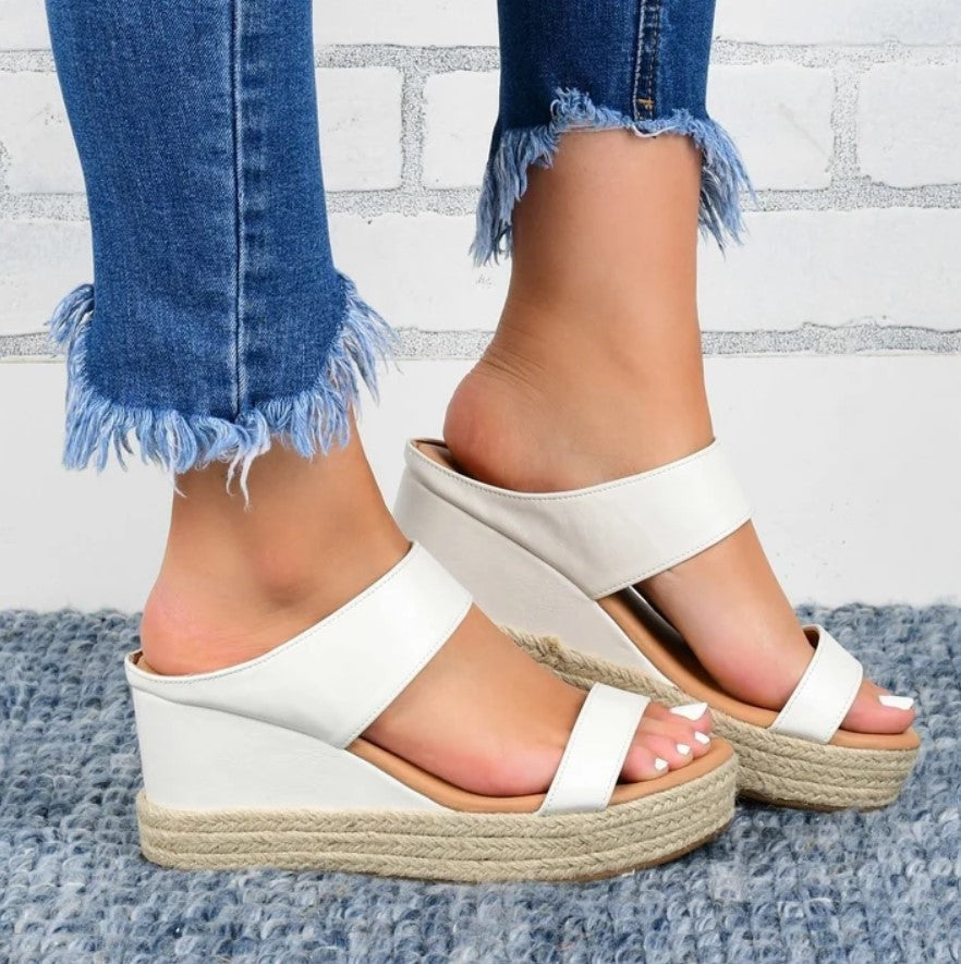 STEPWEL | Sandales compensées en corde de chanvre