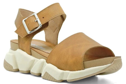Sandales en cuir synthétique à bout ouvert