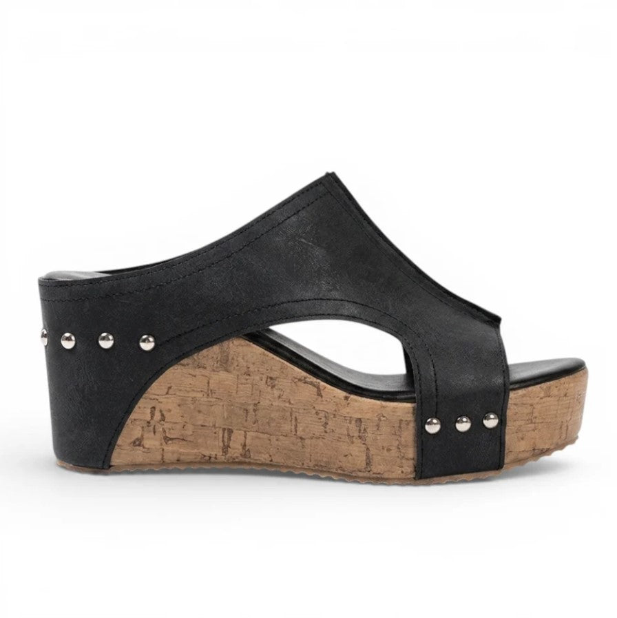 KOBRA | Sandales Compensées Peep Toe