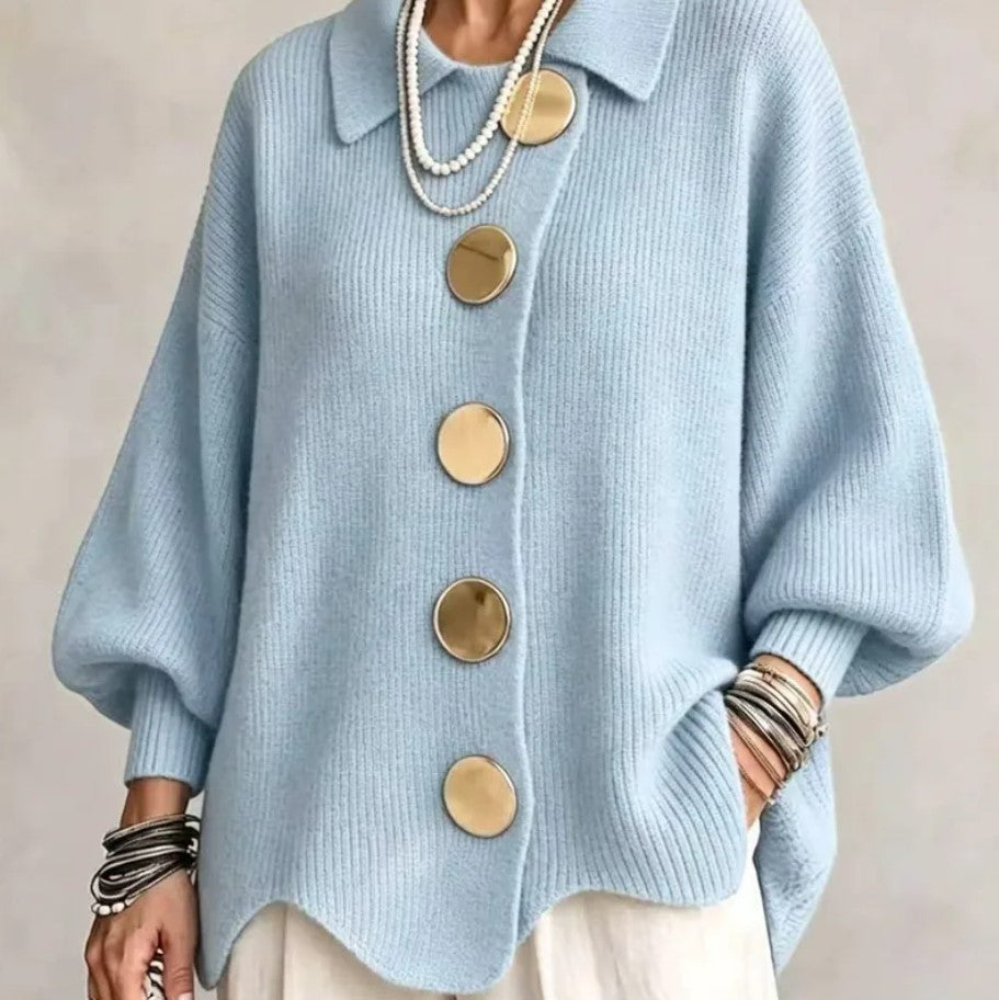 VAUREL | Cardigan en maille boutonné avec col