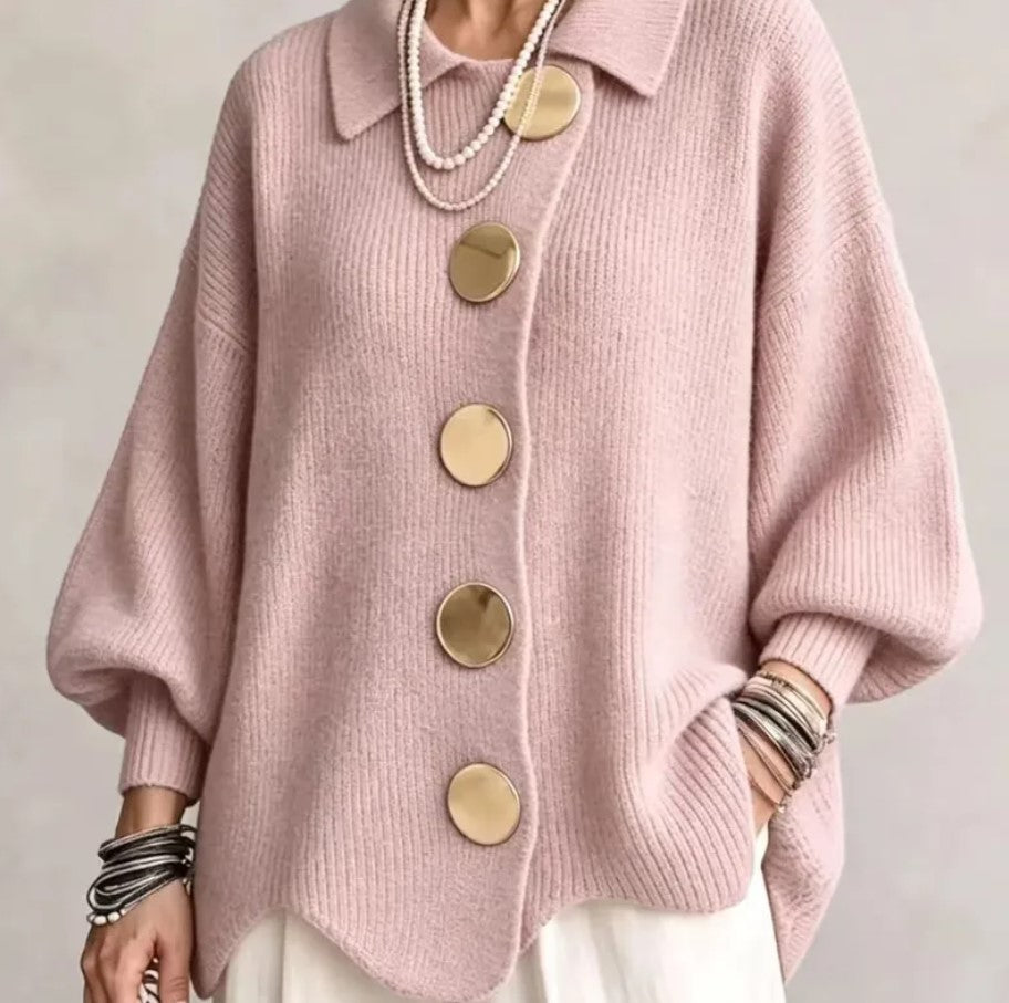 VAUREL | Cardigan en maille boutonné avec col