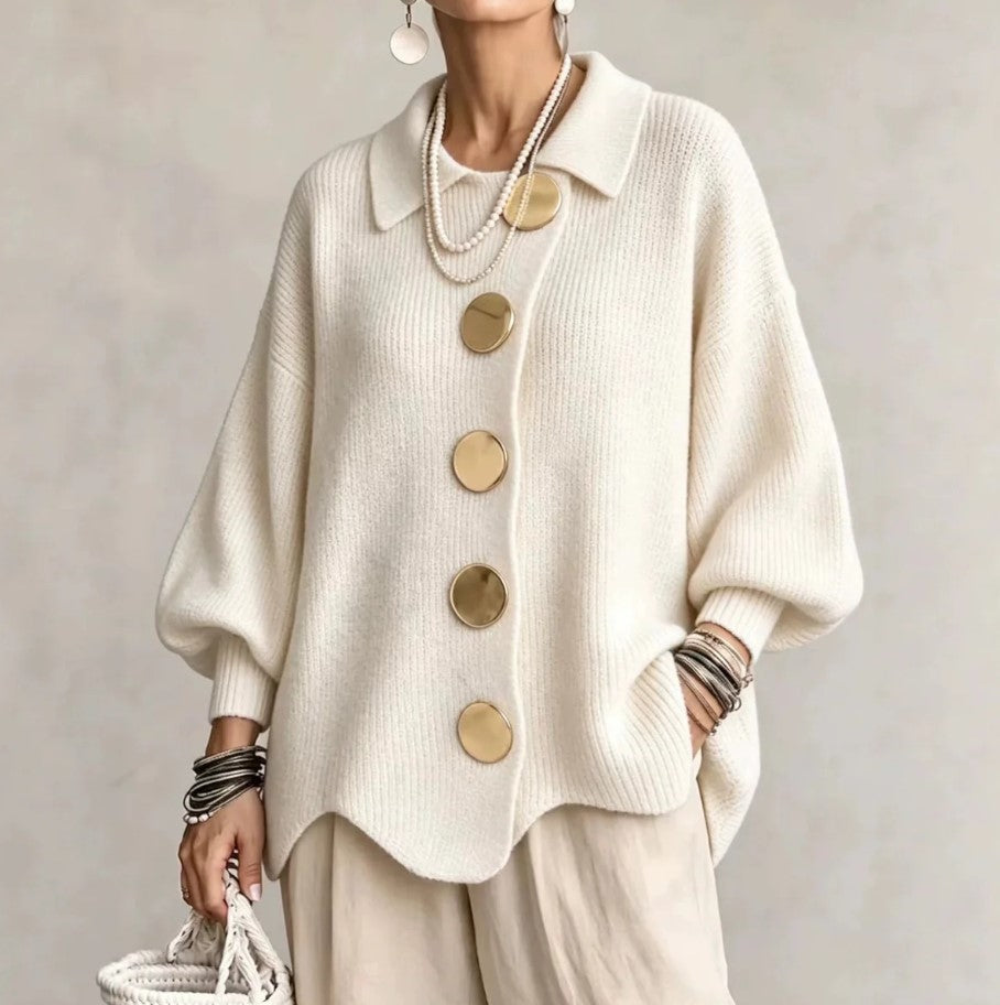 VAUREL | Cardigan en maille boutonné avec col
